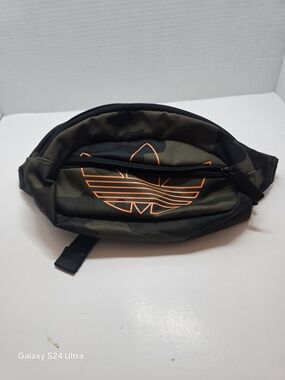 adidas Camo Belt Bag with Orange Trefoil